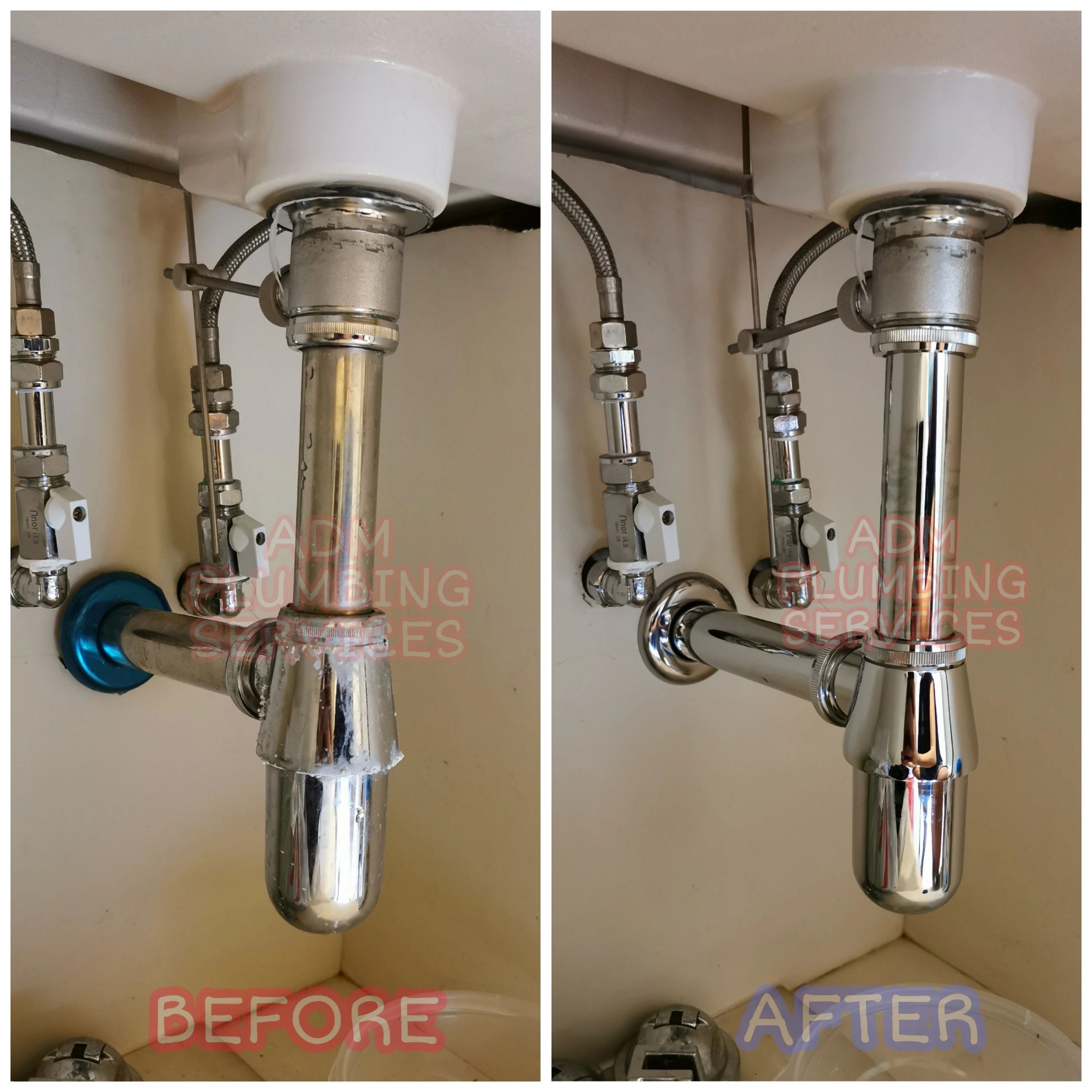S/S, Chrome or PVC Bottle Trap Replacement